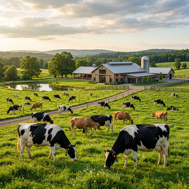 Beautiful Realistic High-End Dairy Farm