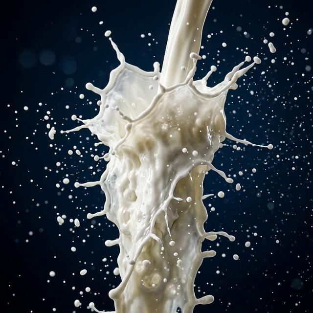 Milk splash dark background